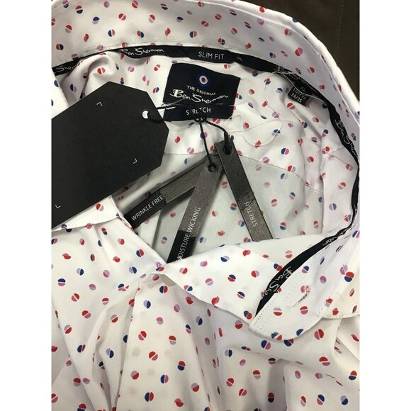 NWT Sexy Ben Sherman XL Button Down Shirt Geo Print 💜 - Picture 7 of 8